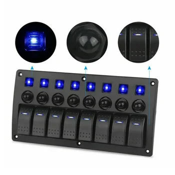 

Replacement Switch Panel Boat Waterproof 8 Gang Rocker Circuit Breaker
