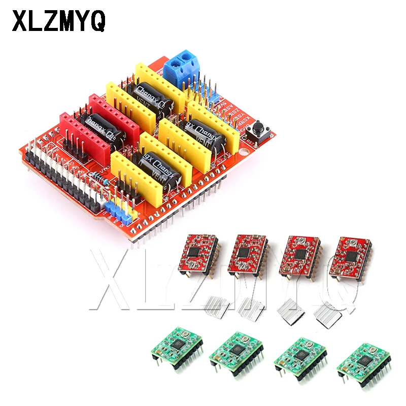 CNC shield v3 engraving machine / 3D Printer + 4pcs A4988 Red Green driver expansion board for Arduino | Обустройство дома