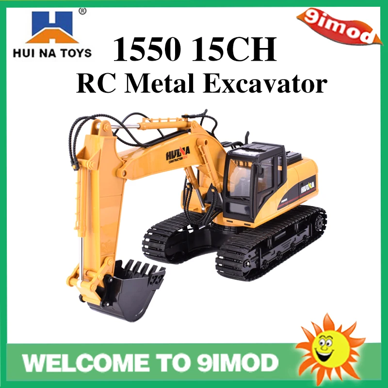 

HUINA 1550 RC Crawler Car 1:14 15CH 2.4G RC Metal Excavator Remote Control Metal Bucket Alloy Rooter Charging Truck Arms