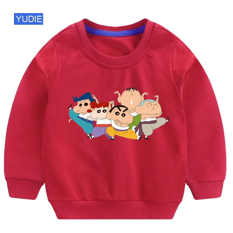 Г. Толстовки для мальчиков; толстовка с капюшоном с забавным рисунком «Crayon Shin Chan»; детская белая забавная Осенняя толстовка; Одежда для мальчиков 6 лет