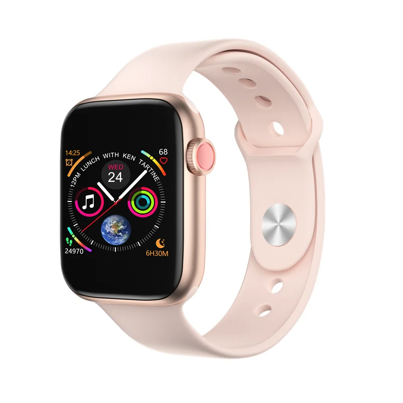 pink Смарт-часы Ravi T5 с Bluetooth и функцией вызова, 1,54 дюйма, полный экран, сенсорный монитор сердечного ритма, спортивный шагомер, умные часы, подключение Android IOS - Цвет: pink