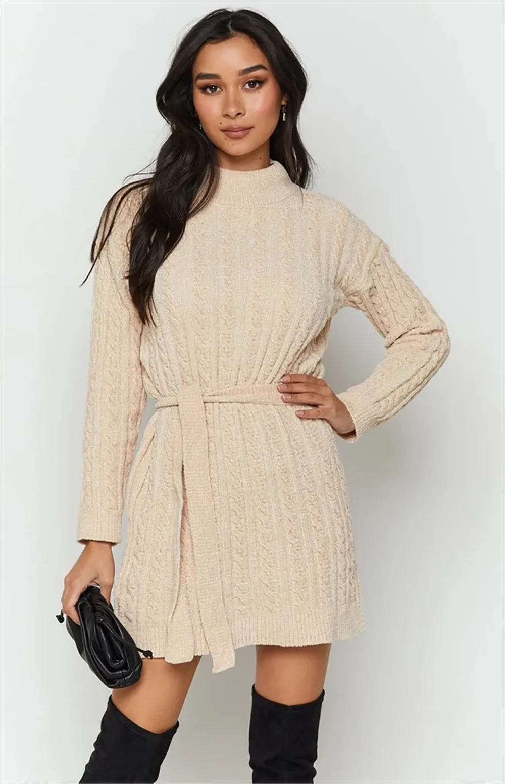 jumper dress and belt