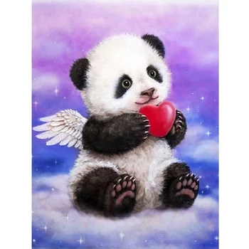 

Panda DIY 5D Diamond Painting Full Round Drill Resin Animal Mosaic Embroidery Cross Stitch Wall Art Home Decor Dropshipping