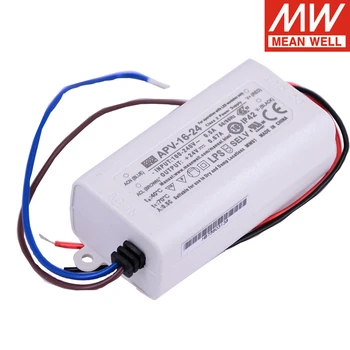 

Original MEAN WELL APV-16 Single Output Switiching Power Supply APV-16-24 APV-16-12 APV-16-5 APV-16-15 5V 12V 15V 24V Led Driver