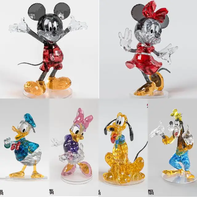 Disney Mickey Magic House Crystal Building Blocks Three-dimensional Assembled Model Toys Adult Children's Educational Toys Gift 1
