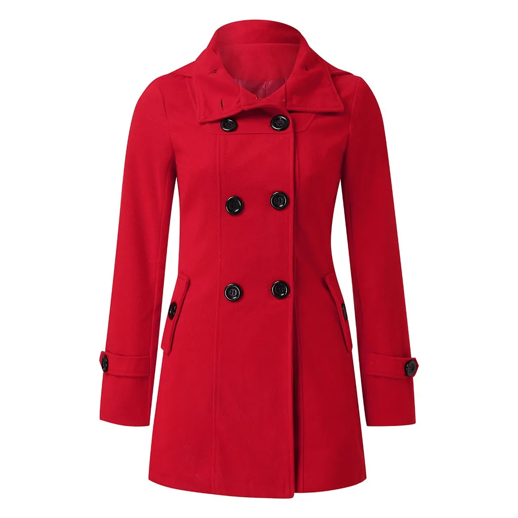 Женское элегантное тонкое модное пальто с капюшоном, осенне-зимние теплые куртки с длинным рукавом и искусственными пуговицами, пальто, куртка, верхняя одежда#924