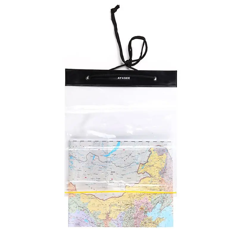 Portable Waterproof Map Covers Storage font b Case b font Transparent Thick PVC Plastic Dry font