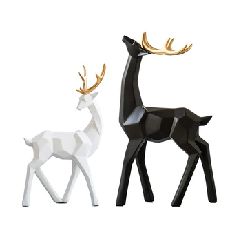 

NORDIC DECORATIVE ORNAMENTS MODERN GEOMETRIC DEER ORNAMENTS WEDDING GIFTS LIVING ROOM TV CABINET HOME ACCESSORIES