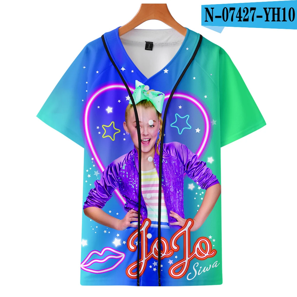 JOJO SIWA печатных 3D футболки Бейсбол для женщин/мужчин модные летние с коротким рукавом футболки Лидер продаж мода уличная одежда - Цвет: 66