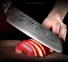 XITUO 5PCS Set Kitchen Knife Damascus Laser Stainless Steel Blades Chef Knife Santoku knife Utility Paring knives Cooking Tools ► Photo 3/6