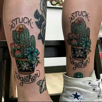 

Waterproof Temporary Tattoo Sticker cactus fake tatto flash tatoo tatouage temporaire Stickers arm leg neck for men girl women