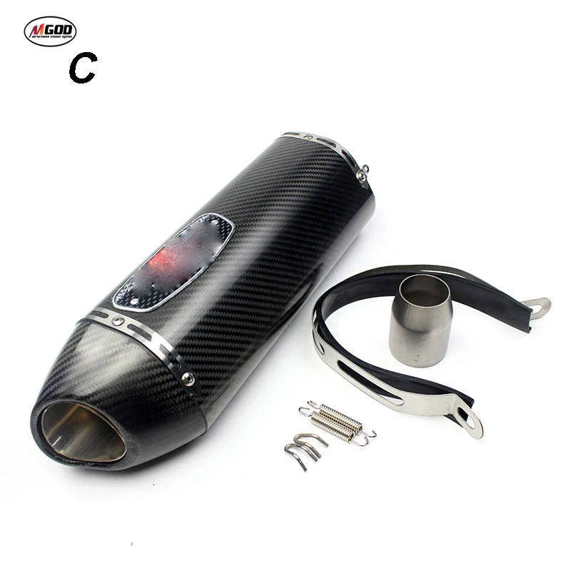 Универсальный Akrapovic мотоцикл выхлопной трубы из углеродного волокна для FZ1 R6 R15 R3 ZX6R ZX10 Z900 1000 CBR1000 GSXR1000 650 K7 K8 K11