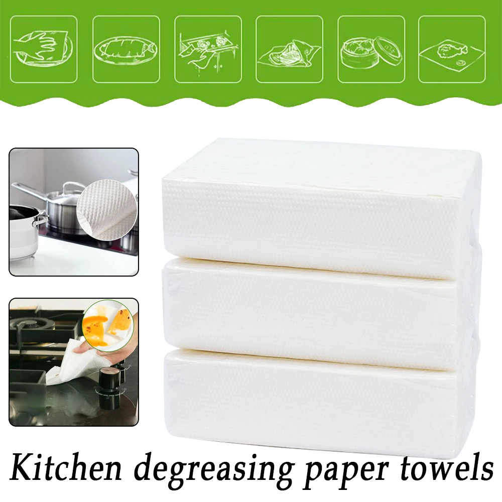 Disposable Kitchen Paper Water absorbing Oil absorbing Paper Towel Wet