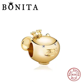 

925 Sterling Silver Mouse Shining Rat Charm Dangle Fits Original Pan Charms Bracelet Necklace Beads Berloque Women Jewelry