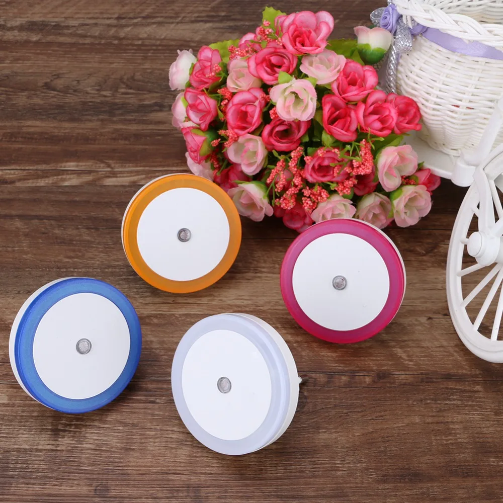 Light Sensor Control Night Luminaire Dusk to Dawn Bedroom Induction Plug-in LED Lamp For Baby Hallway Kitchen Wall | Освещение