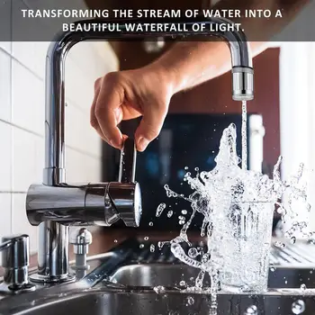 

Luminous faucet Faucet bubbler kitchen faucet Bathroom Shower led Filter external faucet faucet luminous Head X4Z8