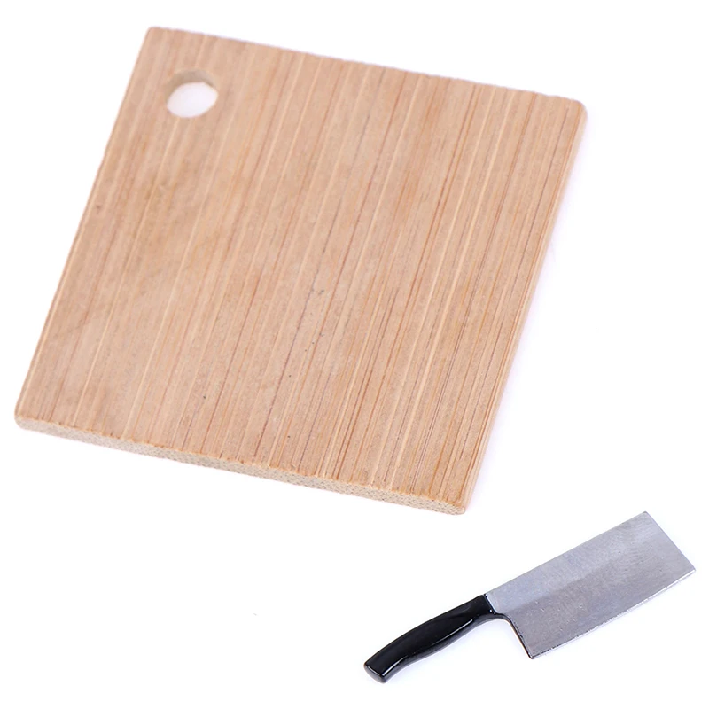 

Cute 1:12 Miniature Kitchen Breakfast Scene Bread Egg Flour Cake Food Knife Chopping Block Set Dollhouse Kitchenware Accessories