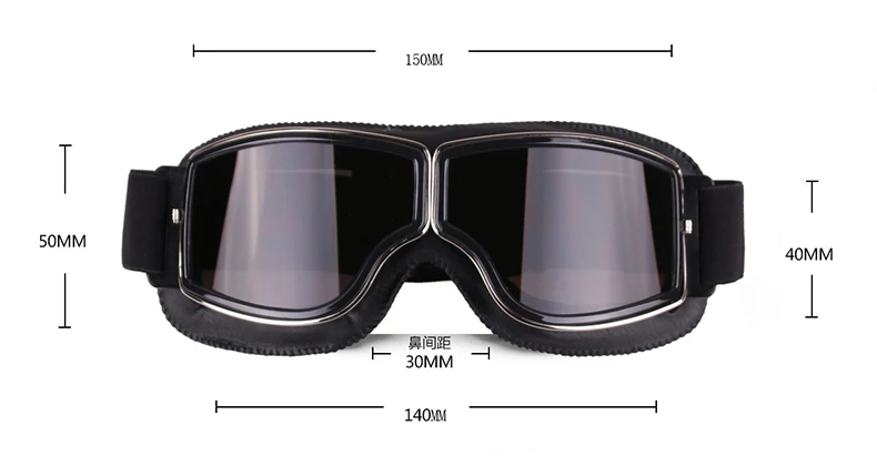 óculos de proteção para óculos dobráveis tipo cruiser de lente de vintage