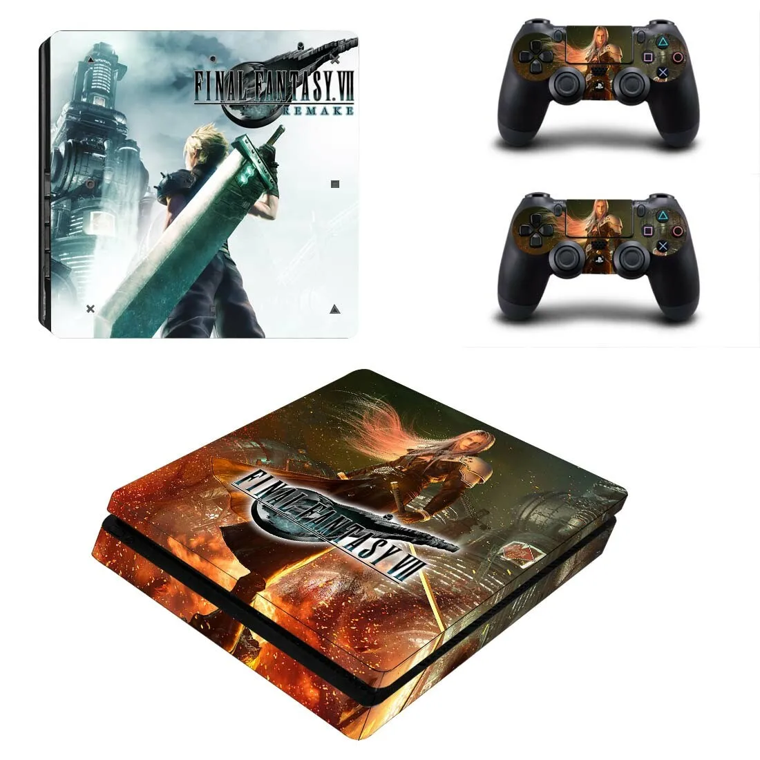Final Fantasy VII PS4 тонкая кожа Наклейка виниловая для Playstation 4 DuslShock 4 консоль и контроллер PS4 тонкая кожа Наклейка