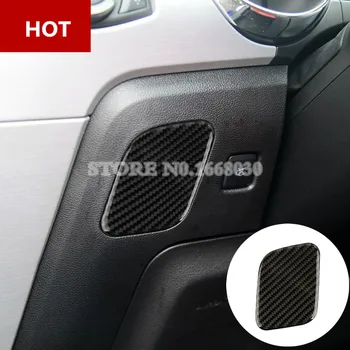 

Carbon Fiber Driver s Side Glove Box Button Cover For Ford Mustang 2015-2017