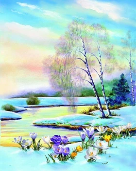 

Snowing style Embroidery Counted Cross Stitch Kits Needlework - Crafts 14 ct DMC Color DIY Arts Handmade Decor A9429