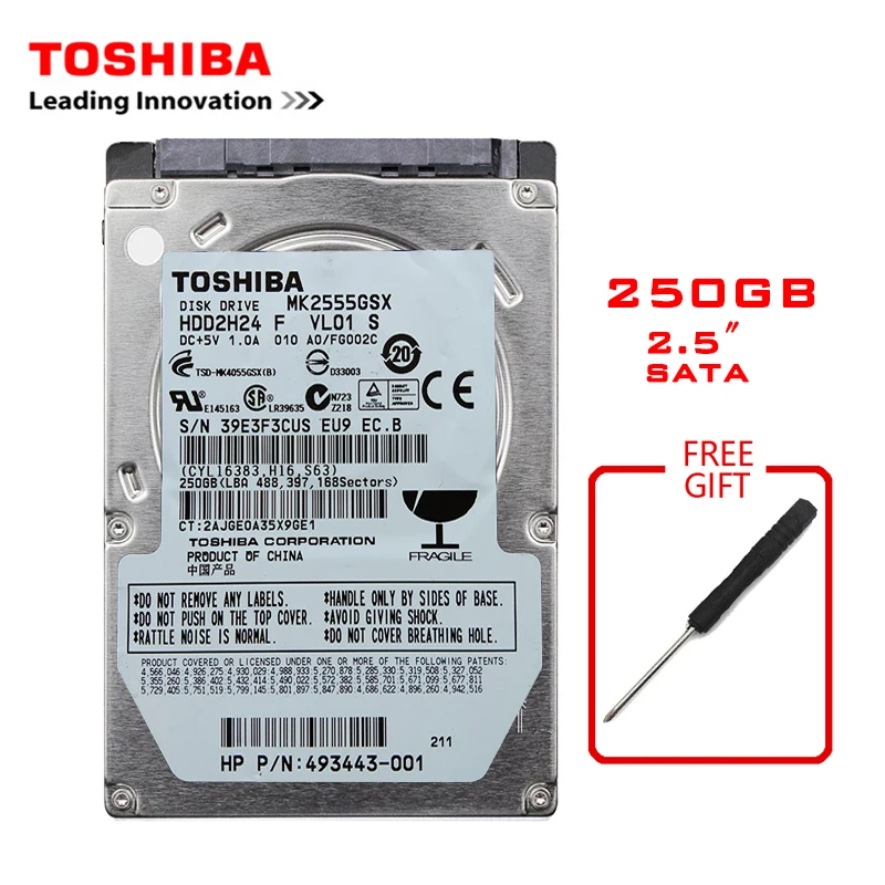 TOSHIBABrand250GB25SATA2LaptopNotebookInternal250GHDDHard