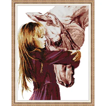 

Everlasting Love Say Goodbye Chinese Cross Stitch Kits Ecological Cotton Clear Stamped Printed DIY Christmas Wedding Decoration