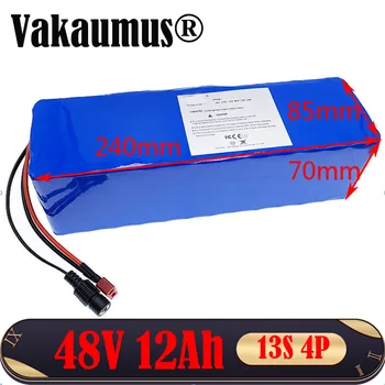 

48 Volt Lithium Battery pack 12Ah 18650 13s4p Electric Bike Battery With 15A BMS For 250W 350W 500W E-bike Electric bicycles