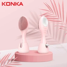 Электрическая щетка для чистки лица KONKA, силиконовая USB-щетка для чистки лица, устройство для очистки кожи, водонепроницаемость IPX6 Электрическая щетка для чистки лица KONKA, силиконовая USB-щетка для чистки лица, устройство для очистки кожи, водонепроницаемость IPX6