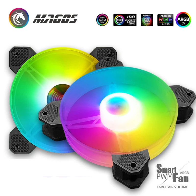 Кулер для чехла COOLMOON 12 см RGB 120 мм кулер ПК ШИМ умный контроль температуры 1700 ОБ/мин