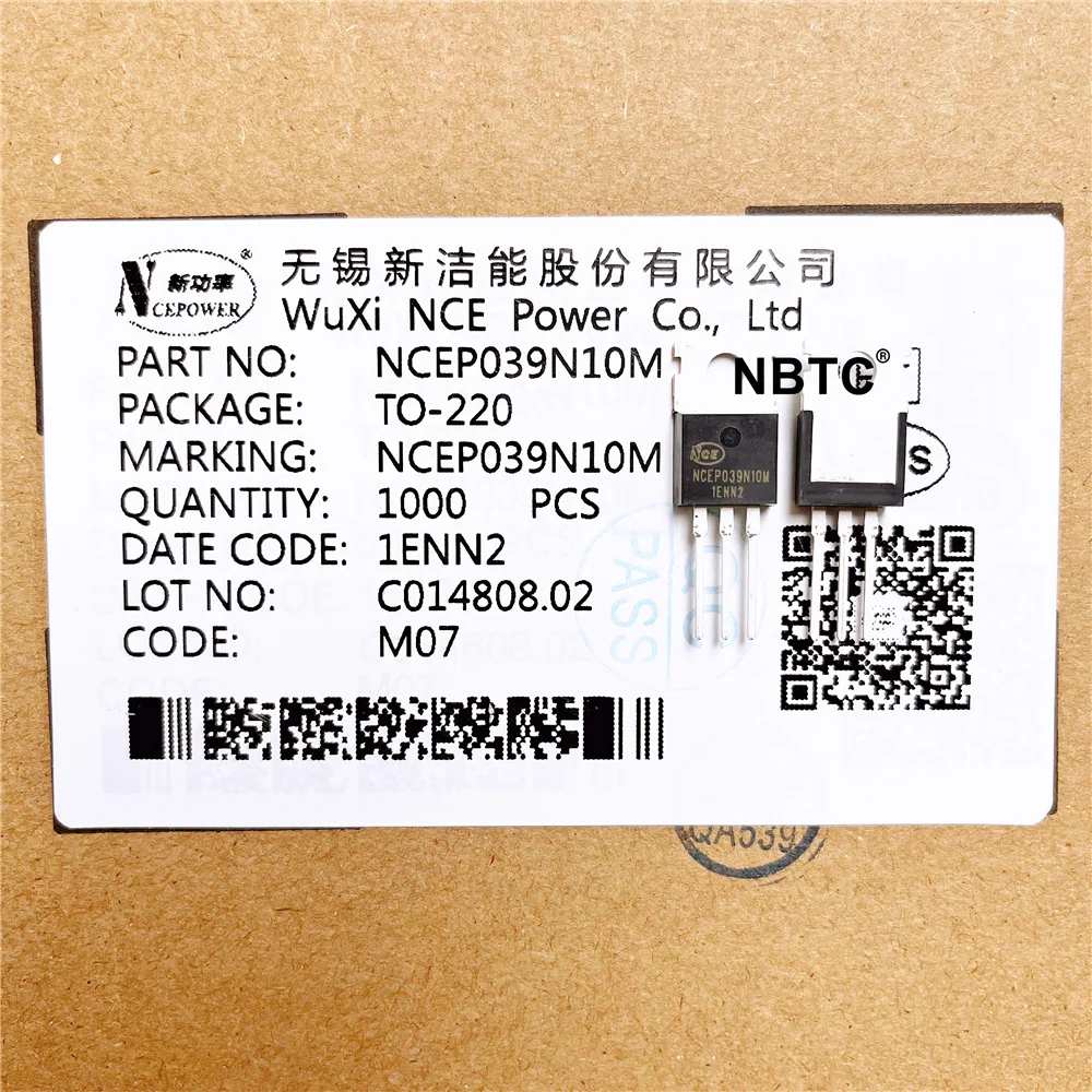 

NCEP039N10M 135A 100V TO-220 MOSFET