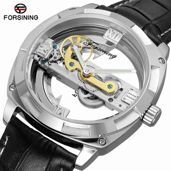 

FORSINING Transparent Design Tourbillon Skeleton Watch Men's Watch Fashion Mechanical Watch Creative Waterproof Tangan Relojes