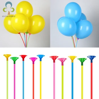 

10Pcs/lot White Color Thickening New Material Balloon Rod Support Balloon Holders Balloon Sticks Wedding Party Decoration LXX