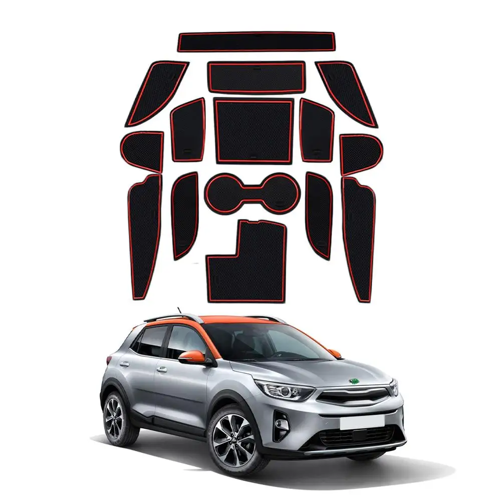 Фото LFOTPP Автомобильные двери паз коврик для Kia Stonic 2018-2022 противоскользящий коврик резиновые ворота паз Pad Авто интерьер Stonic аксессуары 2022 №1