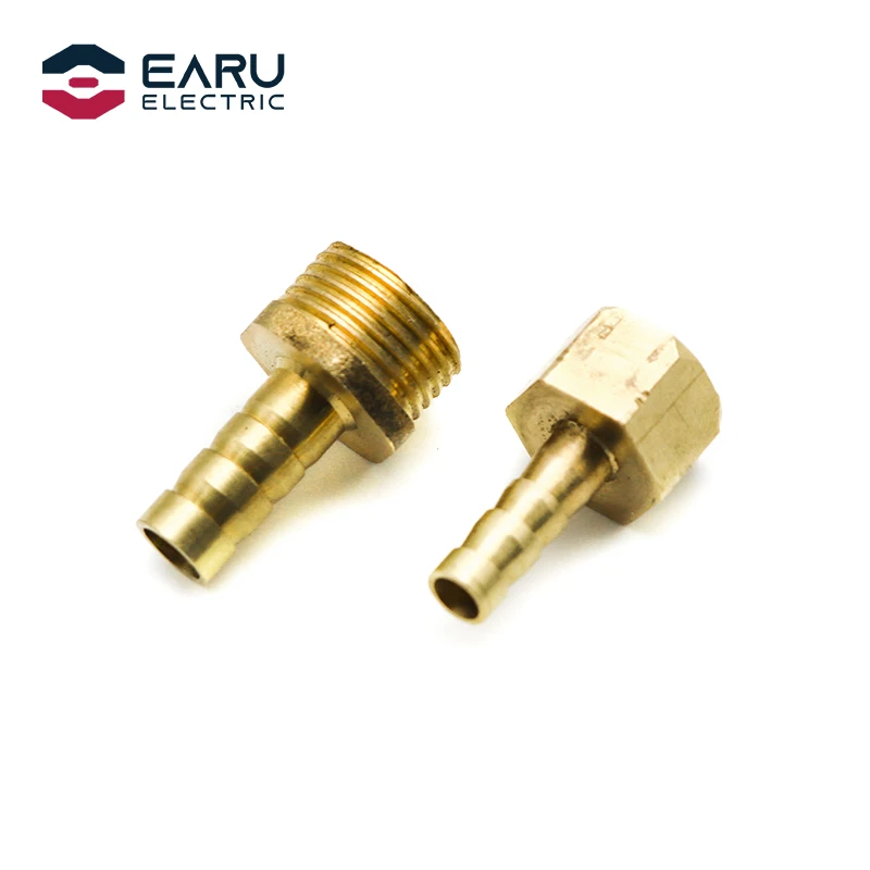 Pagoda Connector 6 8 10 12 14mm Hose Barb Connector Hose Tail Thread 1/8 1/4 3/8 1/2 inch Thread (PT) Brass Water Pipe Fittings