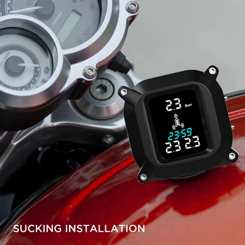 US $39.90 Trikes Motorcycle Tpms Motor Tire Pressure Tyre Temperature Monitoring Alarm System