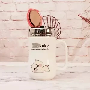 Керамическая чашка для воды, Женская Студенческая кружка, кофейная чашка, чашка для пары, большая емкость, офисная, одна чашка, 450 мл, Рождественская кружка, кружка для путешествий - Цвет: 450ml