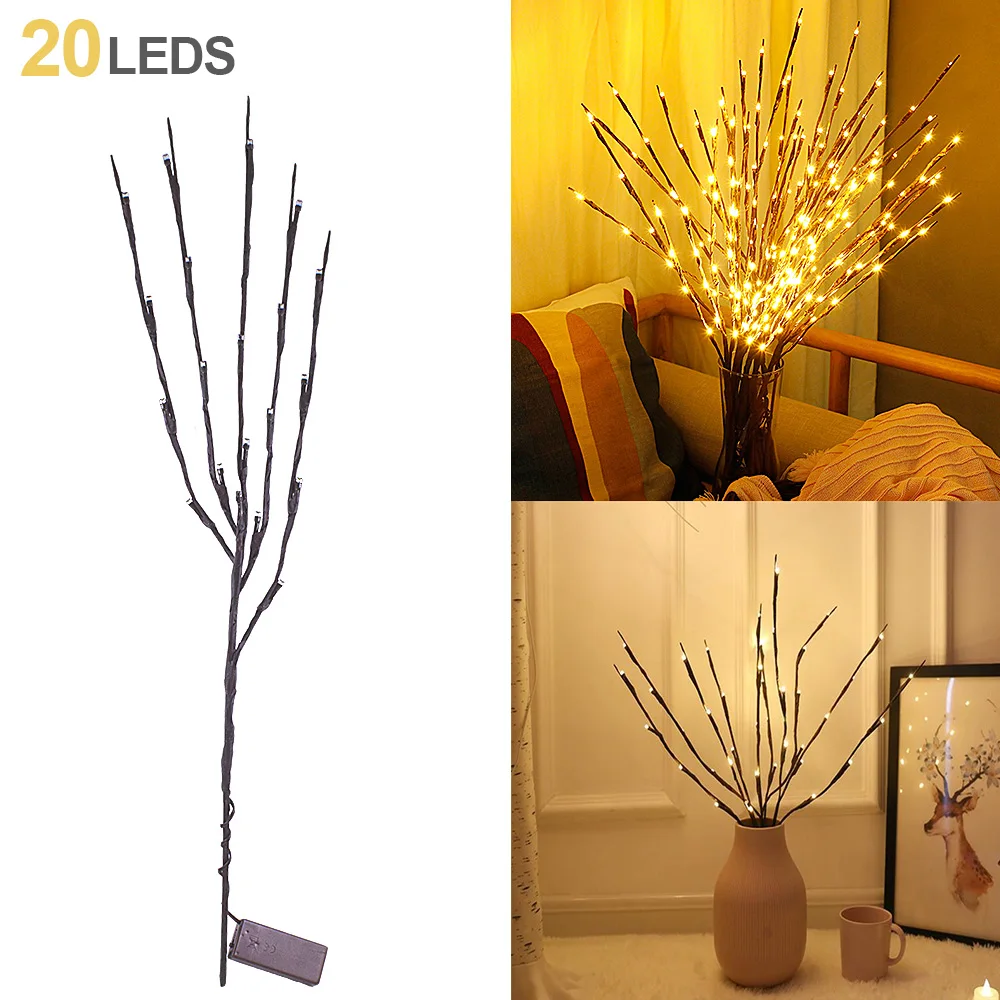 

AIR&TREE-A 20light Simulation Tree Branch LED Light String Christmas Decorations for Home Christmas Tree Decorations