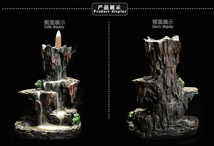 Incenso Queimador держатель для благовоний Tong горная струя задняя горелка часы Rockery керамический дзен Копченый предметы домашнего интерьера