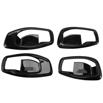 

ABS Inner Door Handle Bowl Cover Trim Frame Car Styling Protector Sticker Fit for Jeep Compass 2017-2019 Accessories