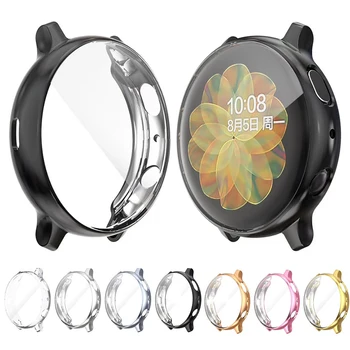 

full protective case for samsung galaxy watch active 2 44mm 40mm sm-r830 r820 r500 soft silicone shelll cover active2 44/40mm