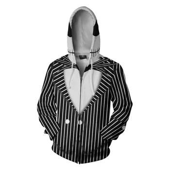 

Clown jack Hoodies Cosplay Halloween 3D printed hoodie jacket Men and women lovers zipper jack clown Hoodies Sweatshirts