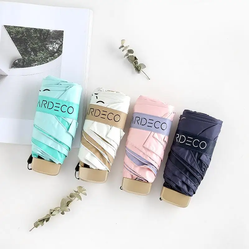 

Female Sun Girl Parasol Pocket Umbrellas Mini Umbrella For Women Travel Folding Umbrella Anti-Uv Windproof Rain Flower Paraguas