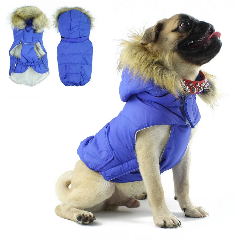 Зимняя одежда для собак пальто куртка для маленьких собак хлопковая Одежда для питомцев зимнее теплое пальто для йоркширских собак куртка с капюшоном 25