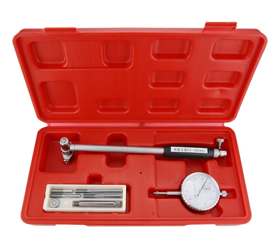 Dial Indicator Gauge Dial Bore Gauge Inner Diameter Gauge Measuring Rod Micrometer Measuring Tool Hole Bore Dial Indicator Set 15-35-50-160mm dial indicator gauge,dial indicator