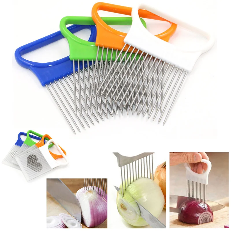 

Multifunction Onion Cutter Stainless Steel Plastic Tomato Cutter Vegetable Slicers Metal Meat Needle Kitchen Accessories Gadgets