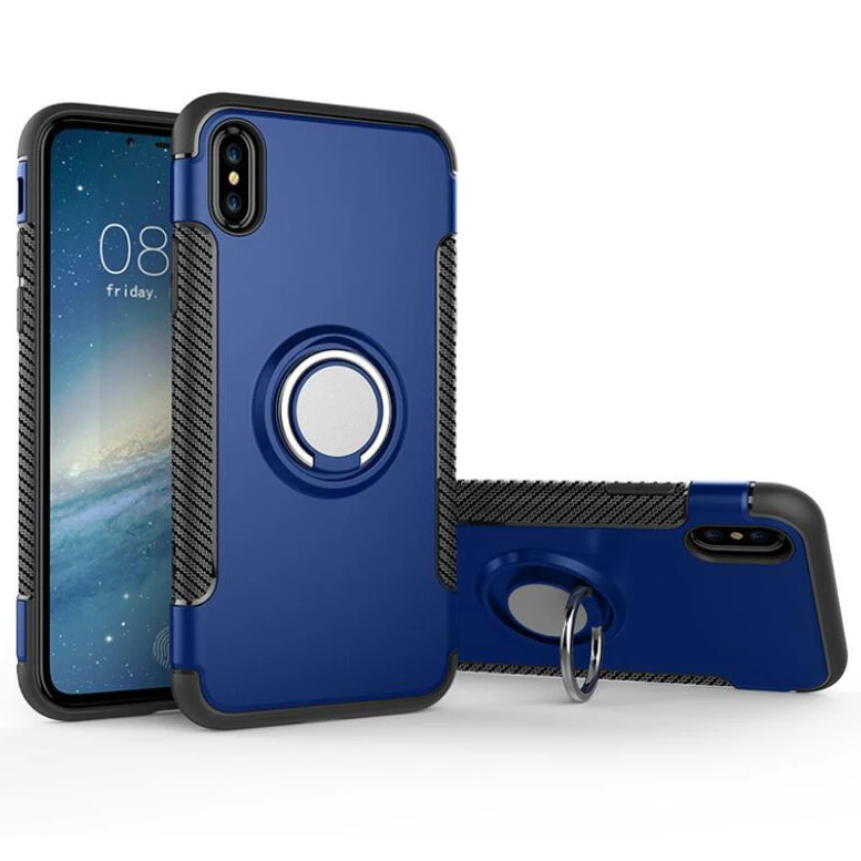 

Ring mobile phone case armor anti-fall cover magnetic car holder FOR: iphone 5S 6S 7 8 XS XR MAX plus