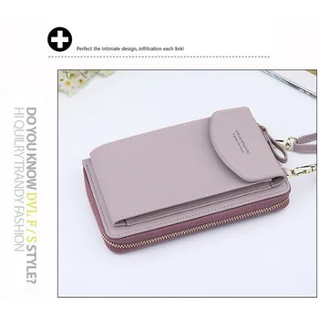 

2020 New Fashion Women Long Wallet Shoulder Bag Female Wallets Clutch Lady Purse Zipper Phone Pocket Card Holder Ladies Carteras