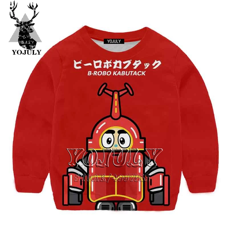 YOJULY B-ROBO KABUTACK harajuku Объёмный рисунок(3D-принт) для маленьких мальчиков и девочек Свитшот «Юность» Детская одежда модные длинные рукава Modis горячая Распродажа SW103