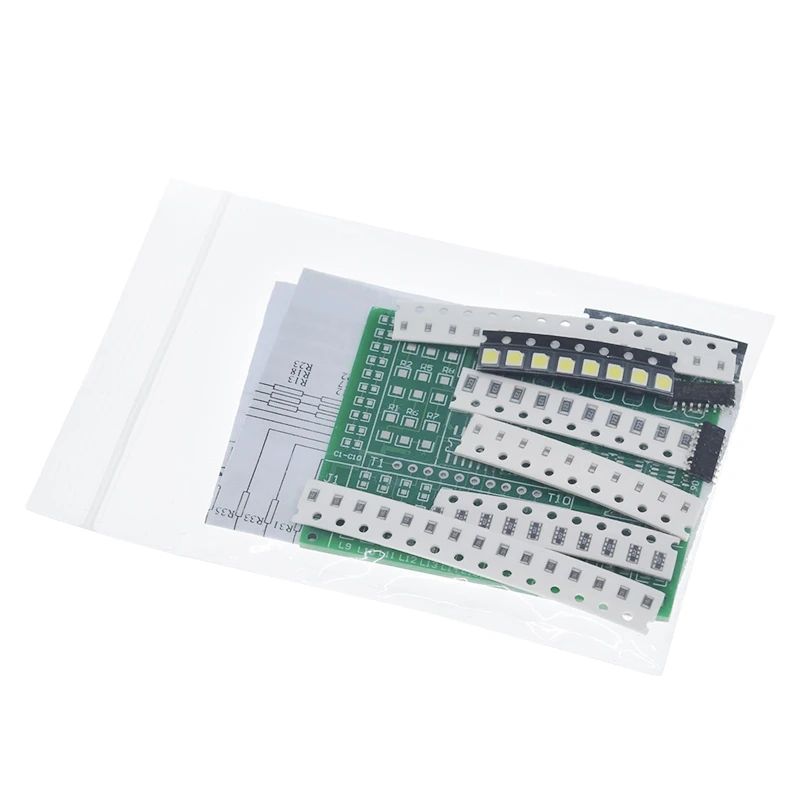 TZT DIY-Kit 15-Farben-Lichtsteuerungsset 1801 SMD-Komponenten Schweißübungsplatine Teile Elektronik-Produktionsset – Detail 4